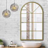 Smithin Mounted Hanging Arched Window Frame Home Decor Mirror